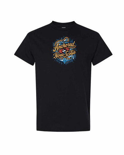 Anchored In Nova Scotia (Old Design) Full mens-tee