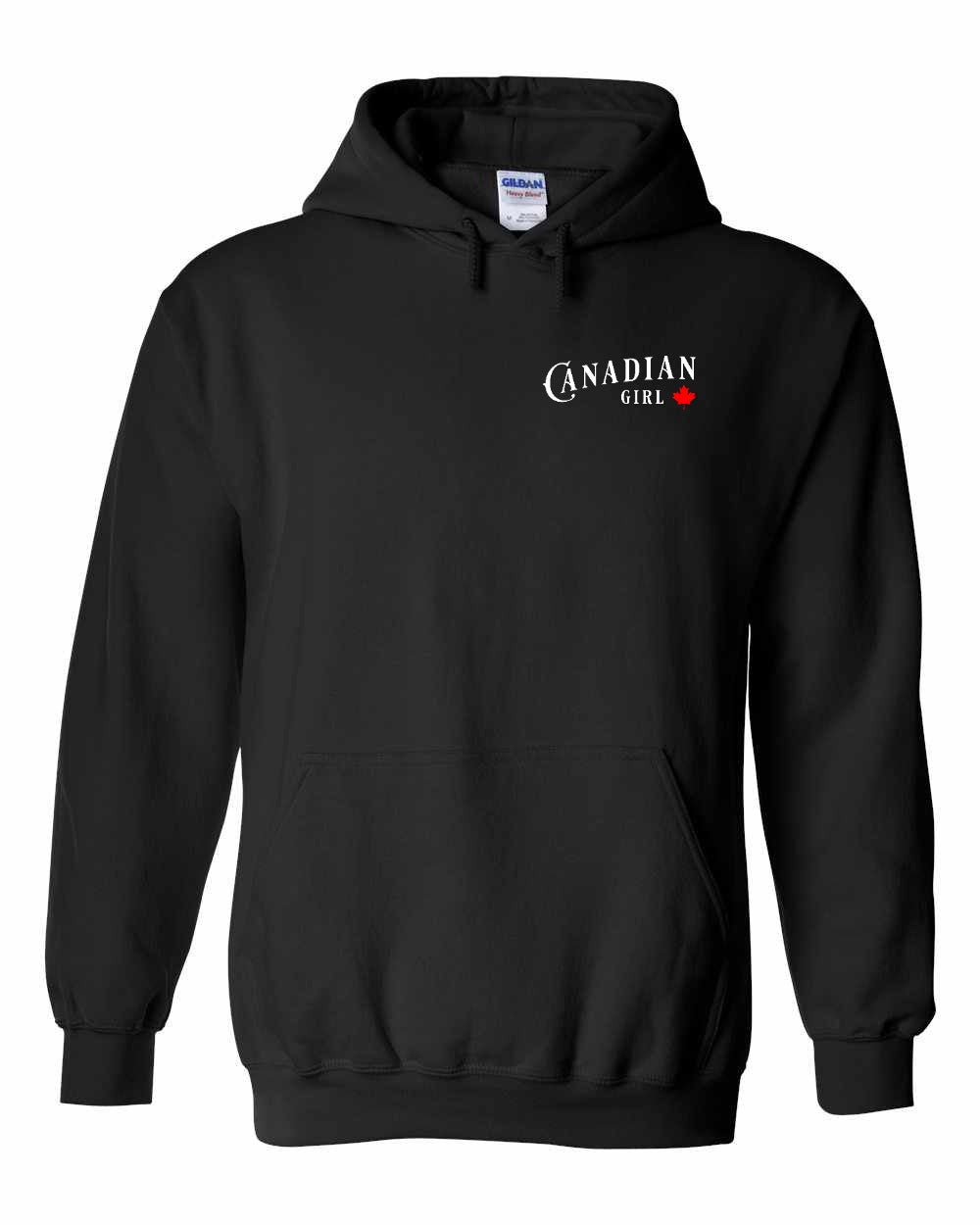 Canadian Girl Left Chest and Back Pullover Hoodie - Gildan Canada (sewn Internationally) - Unisex