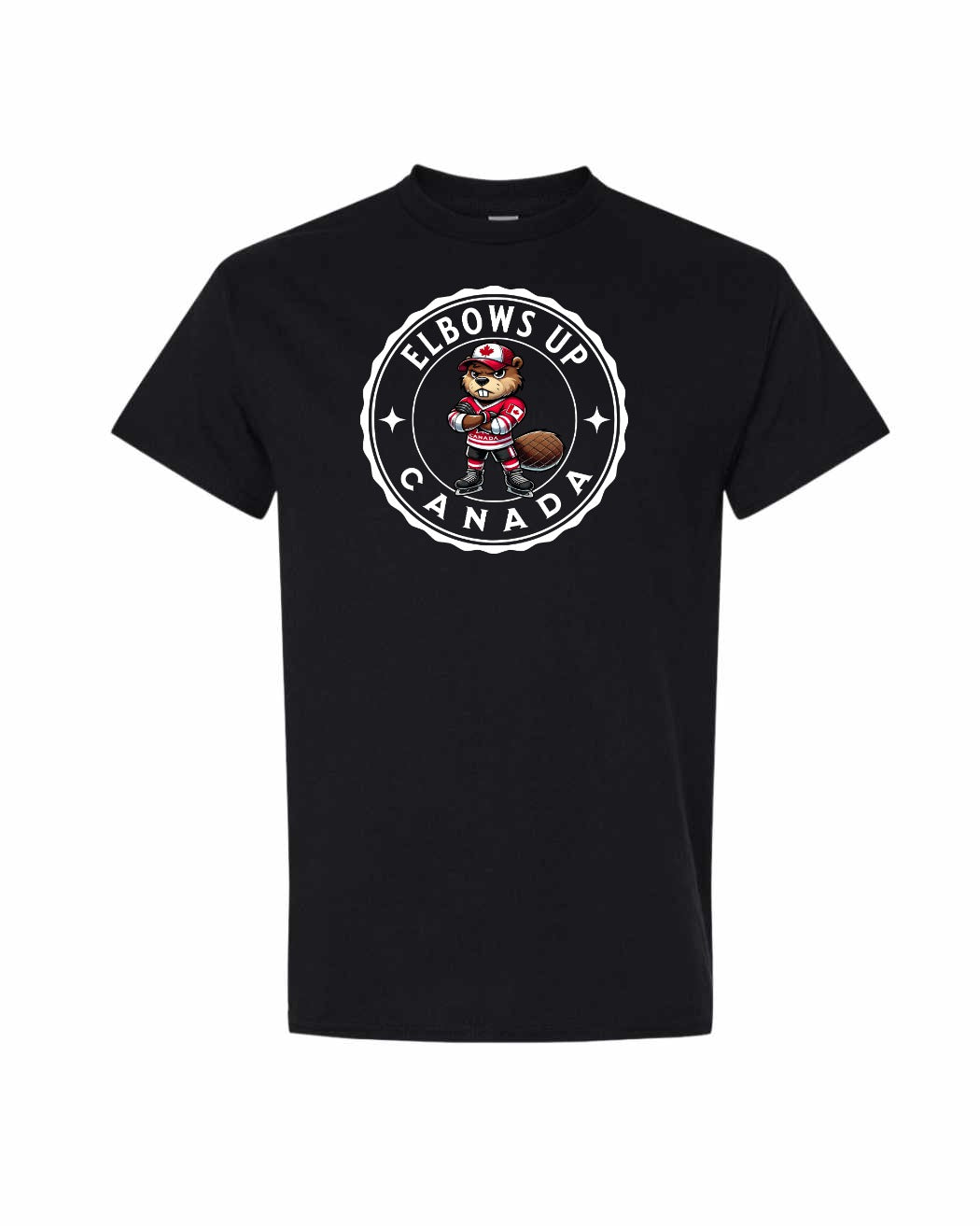 Elbows Up Hockey Beaver Men's Tee - Gildan Canada (sewn Internationally)