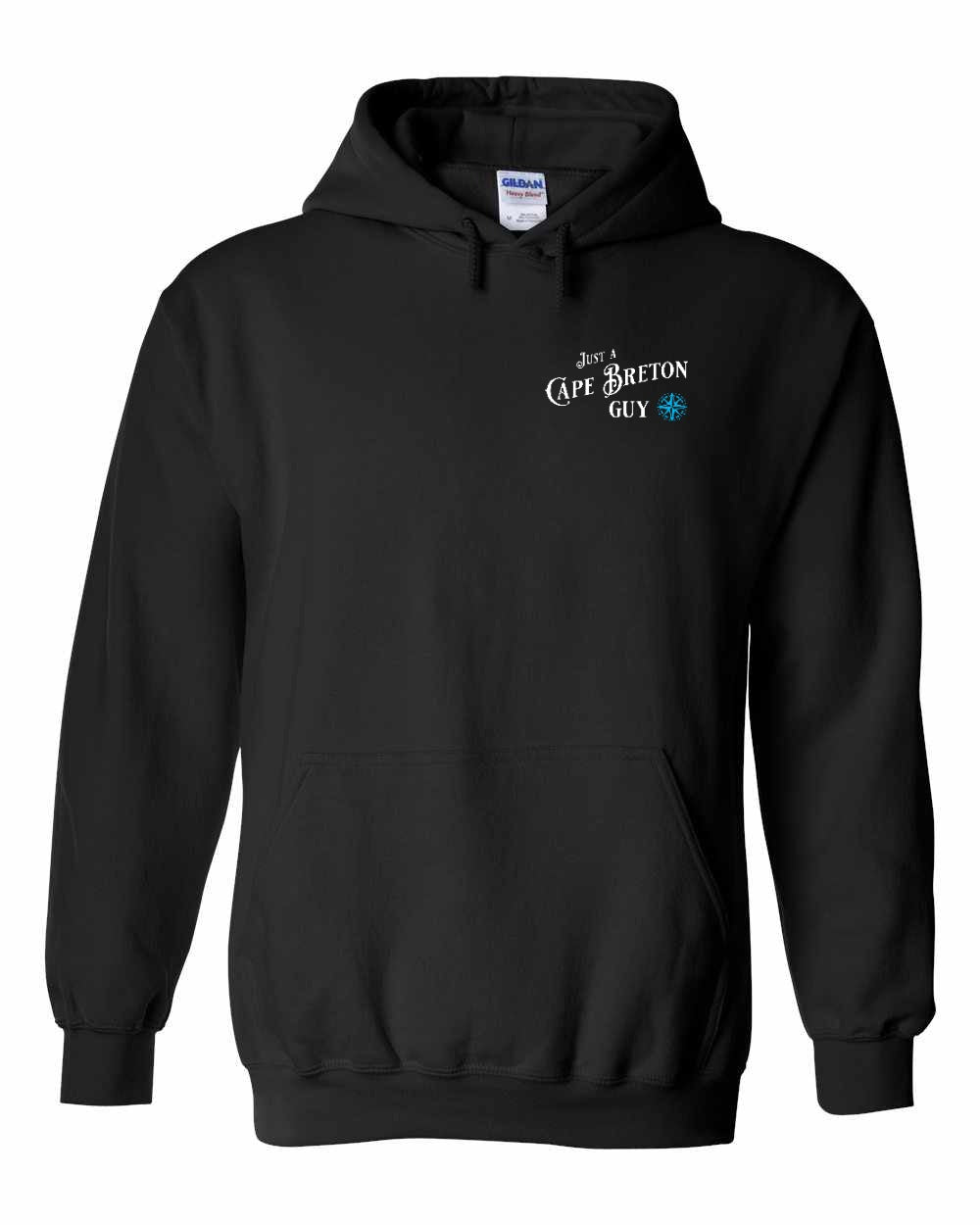 Just a Cape Breton Guy blue Left Chest and Back Pullover Hoodie