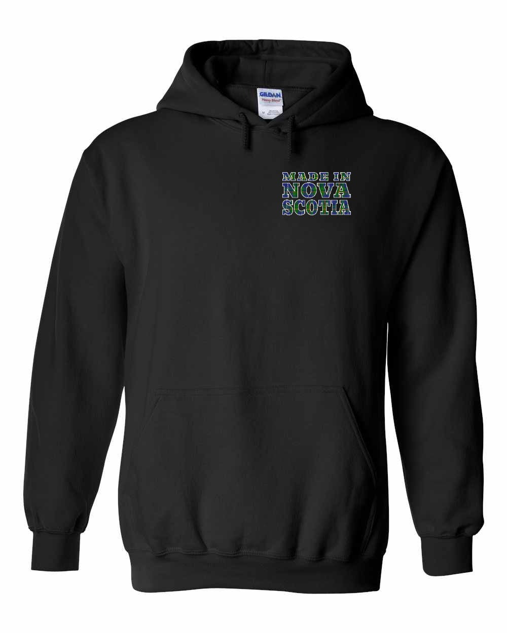 Made In NS ( Tartan Lettering) Left Chest and Back Pullover Hoodie - Unisex