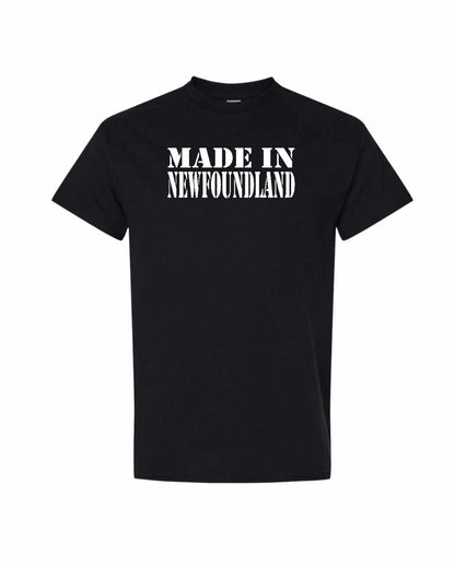 Made In Newfoundland ( White Lettering) Full Men's Tee