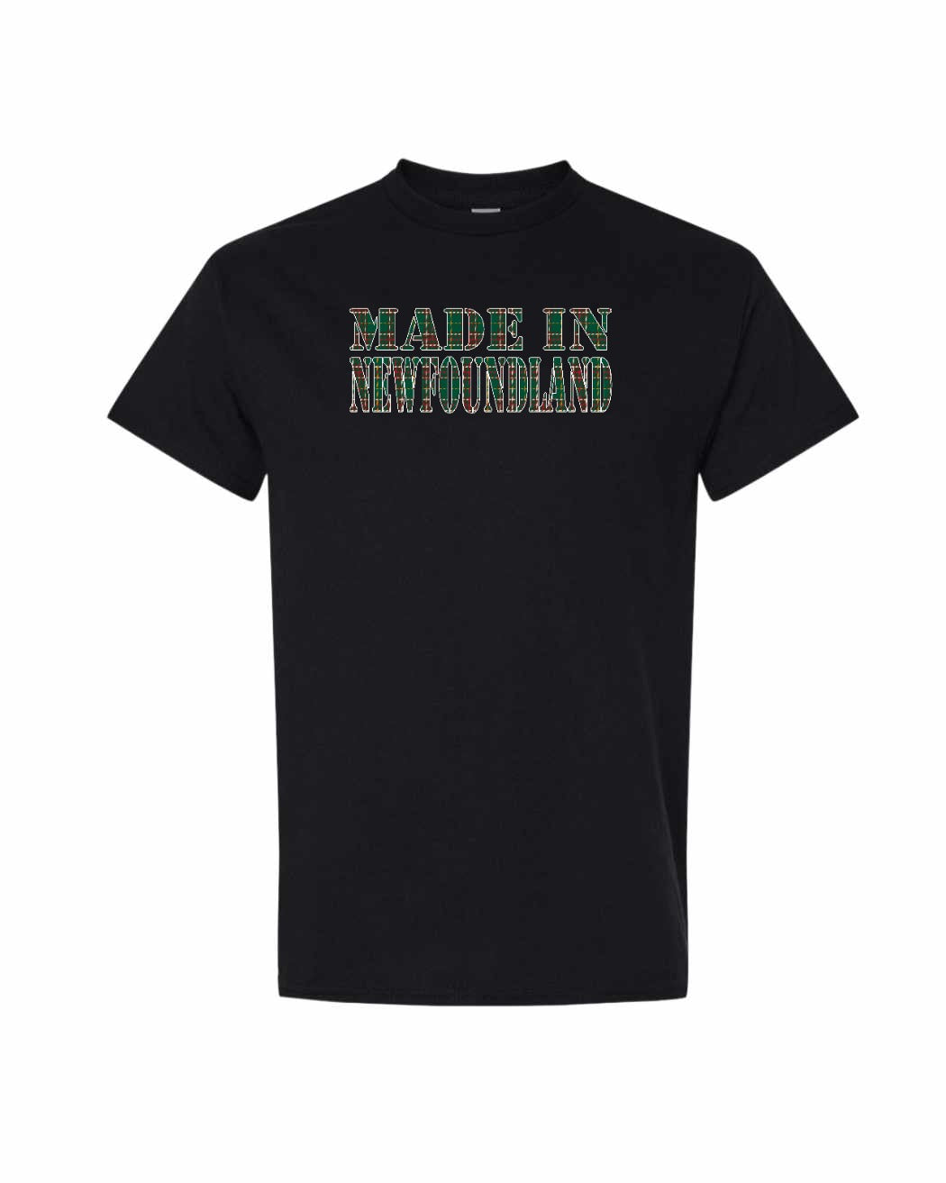 Made In Newfoundland ( Tartan Lettering) Full Men's Tee