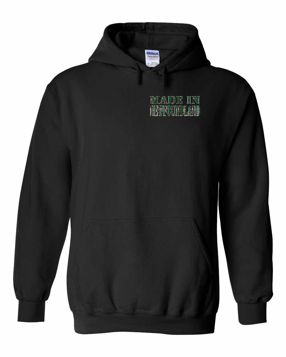 Made In NFLD ( Tartan Lettering) Left Chest Pullover Hoodie - Unisex
