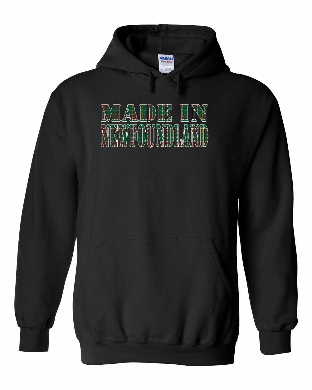 Made In NFLD ( Tartan Lettering) Pullover Hoodie - Unisex