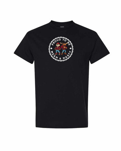 Proud to be Mean & Nasty Moose & Beaver Mens Tee - Gildan Canada (sewn Internationally)