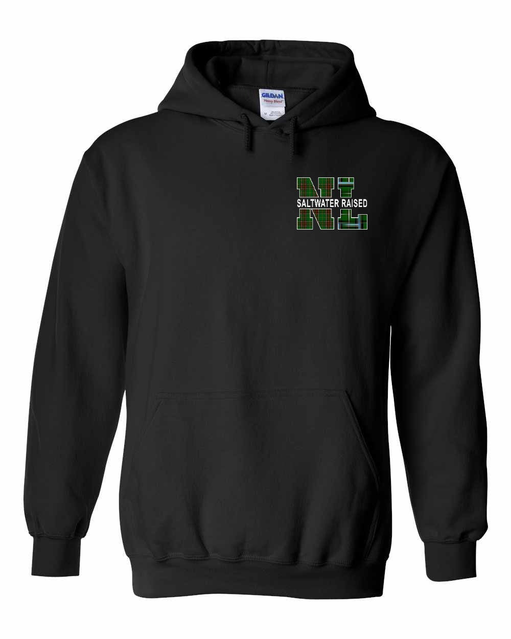 Newfoundland and Labrador Saltwater Raised Left Chest and Back Pullover Hoodie