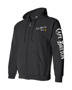CB Guy Yellow Compass  Left Chest and Sleeve Zip Hoodie - Unisex