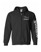 A piece of My heart in NFLD (Red Heart) Left Chest And Sleeve Zip Hoodie - Unisex
