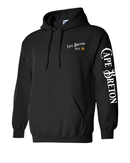 Cape Breton Guy Yellow Compass Left chest and Sleeve Pullover Hoodie
