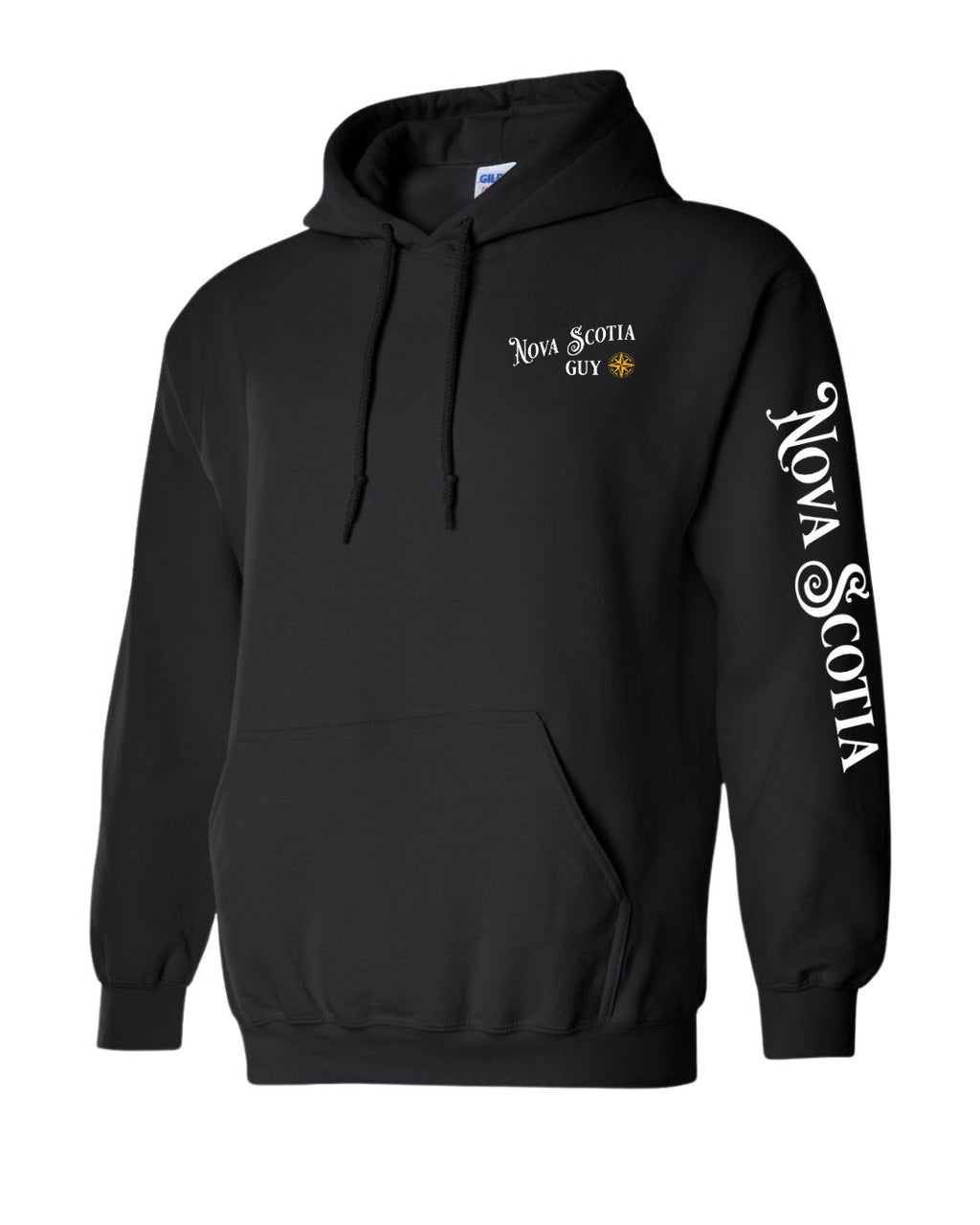 NS Guy Yellow Compass Left Chest and Sleeve Pullover Hoodie - Unisex