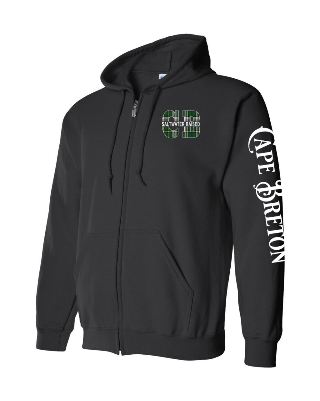 CB Saltwater Raised Left Chest and Sleeve Zip Hoodie - Unisex