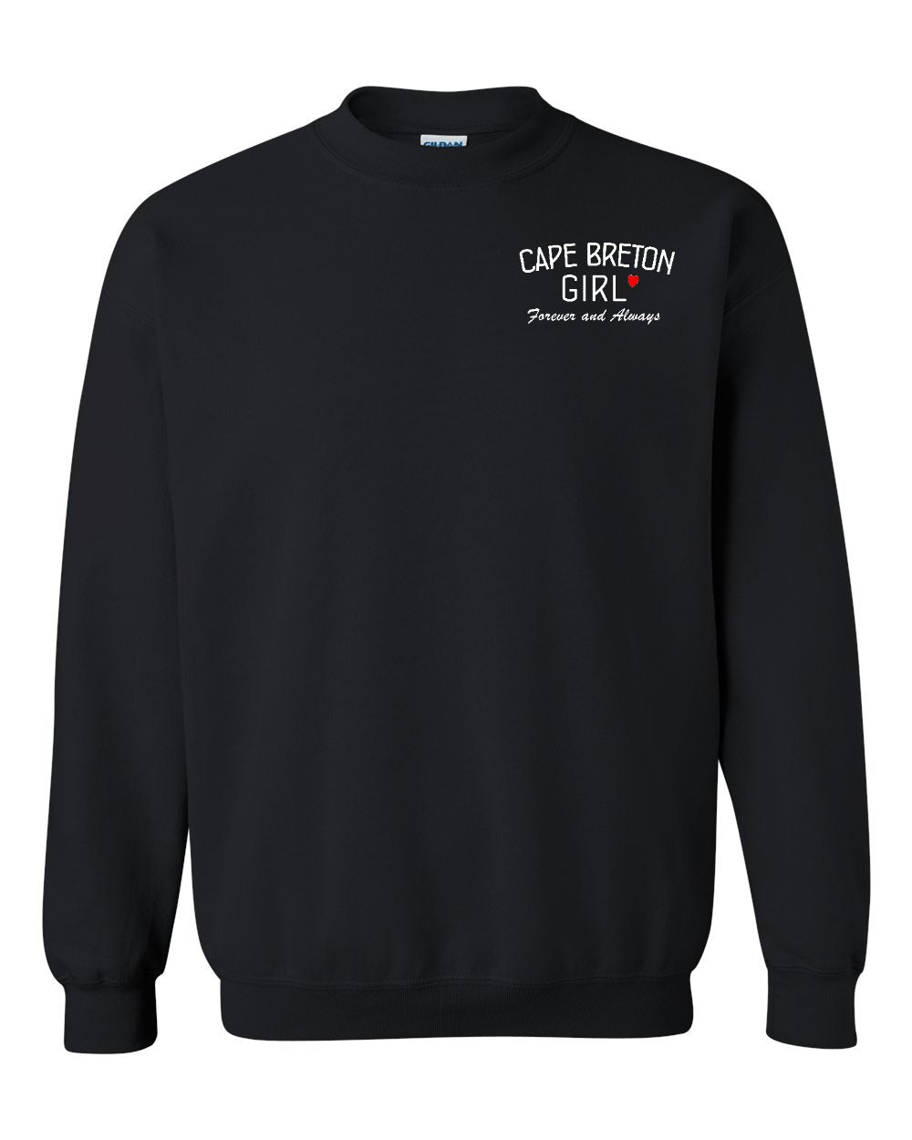 CB Girl Forever and Always Left Chest & Back Crewneck Sweatshirt - Unisex