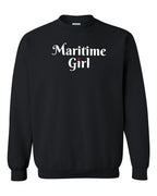 Maritime Girl Heart Dot Crewneck Sweatshirt - Unisex