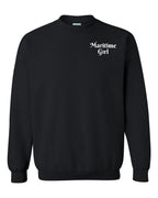 Maritime Girl Heart Dot Left Chest & Back Crewneck Sweatshirt - Unisex