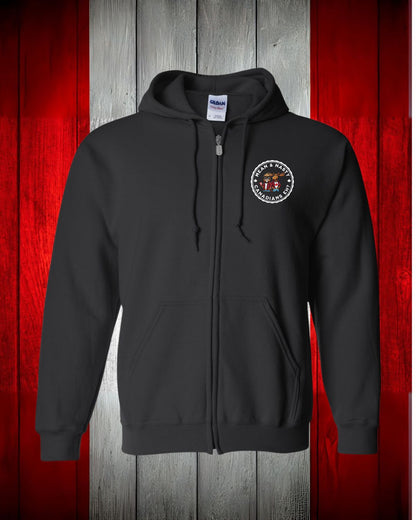 Mean and Nasty Canadians Eh! Left Chest Zip Hoodie