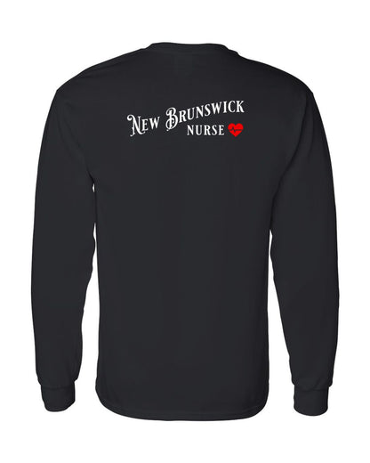 New Brunswick Nurse Left Chest and Back Long Sleeve
