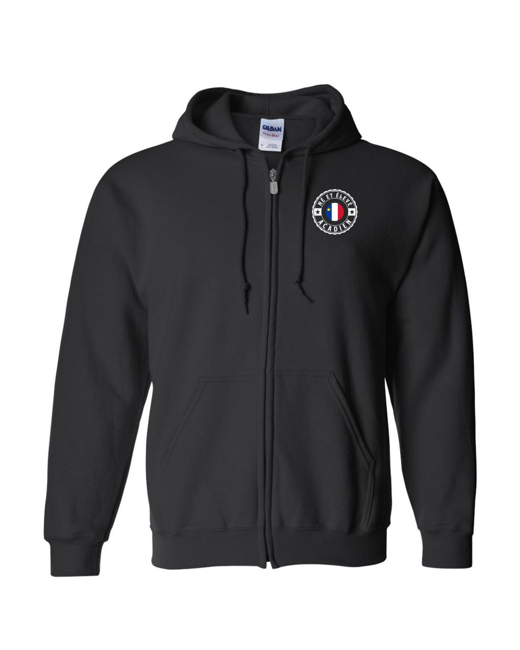 Ne Et Eleve Acadien Left Chest Only French Zip Hoodie - Unisex