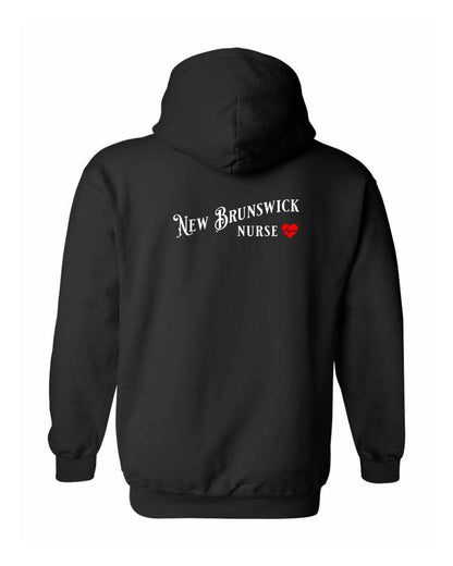 New Brunswick Nurse Left Chest and Back Pullover Hoodie