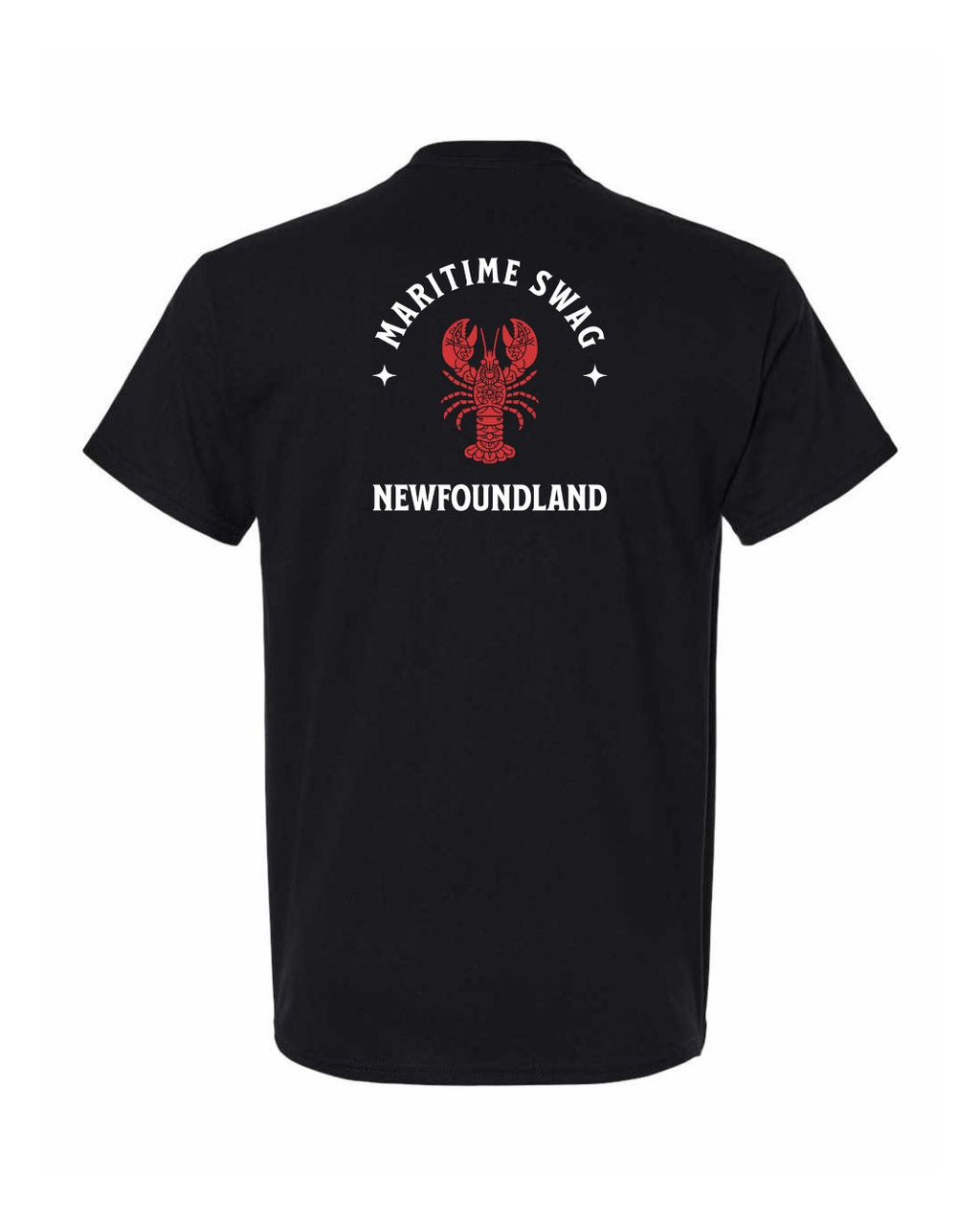 Maritime Swag NFLD Mandala Red Lobster Left Chest and Back Men's Tee