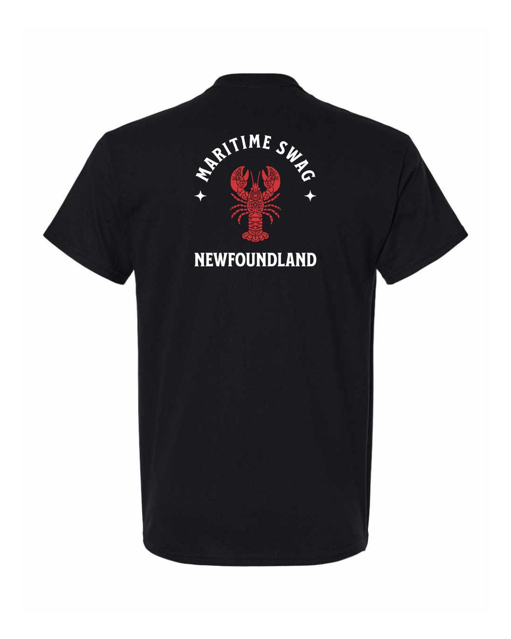 Maritime Swag NFLD Mandala Red Lobster Left Chest and Back Men's Tee