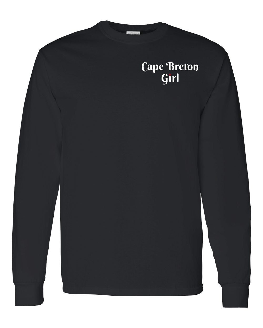 CB Girl Heart Dot Left Chest & Back Long Sleeve Tee - Unisex