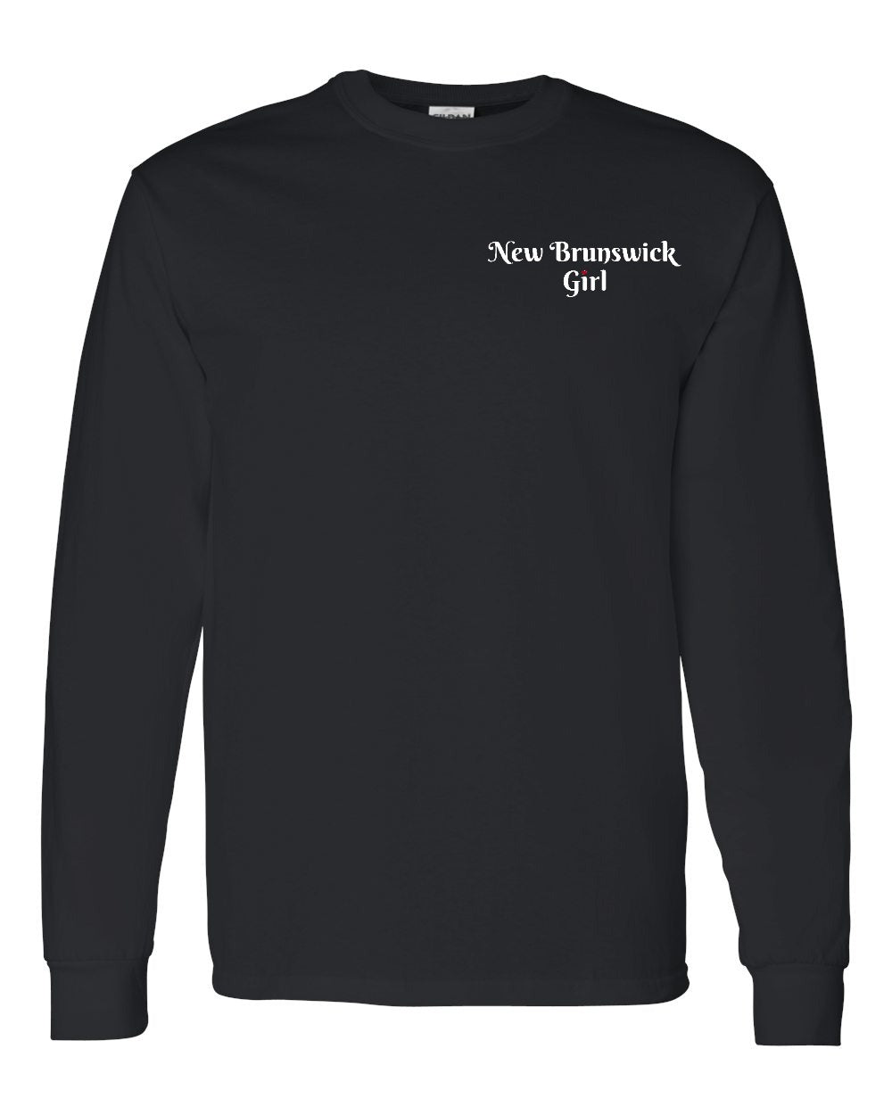 NB Girl Heart Dot Left Chest & Back Long Sleeve Tee - Unisex
