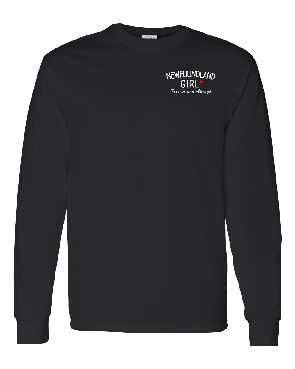 NFLD Girl Forever and Always Left Chest & Back Long Sleeve Tee - Unisex