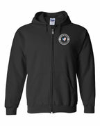 Born and Raised NFLD Heart Flag Left Chest & Back Zip Hoodie - Unisex