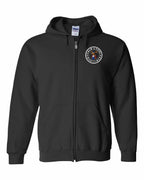 Calm Cool Maritimer Moose Left Chest & Back Zip Hoodie - Unisex