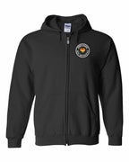 Born and Raised NB Heart Flag Left Chest & Back Zip Hoodie - Unisex