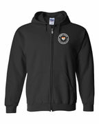 Born and Raised PEI Heart Flag Left Chest & Back Zip Hoodie - Unisex