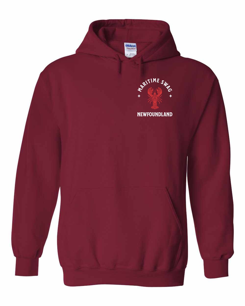 Maritime Swag NFLD Mandala Red Lobster Left Chest Pullover Hoodie - Unisex
