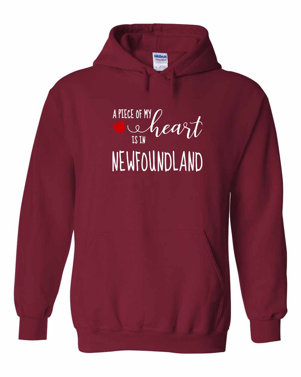A piece of My heart in NFLD (Red Heart) Pullover Hoodie - Unisex