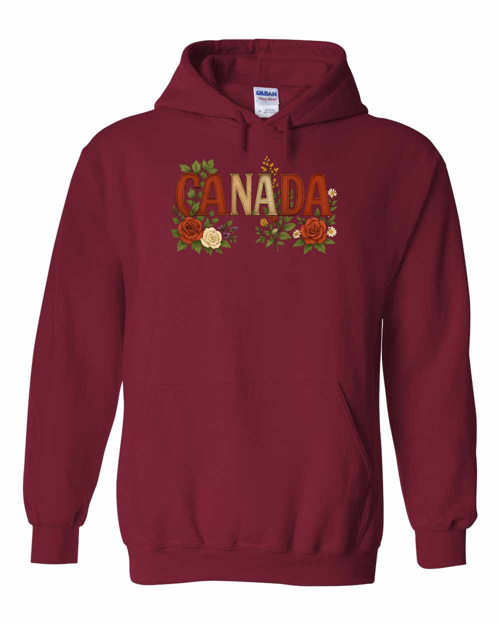 Canada Flowers Pullover Hoodie - Gildan Canada (sewn Internationally) - Unisex