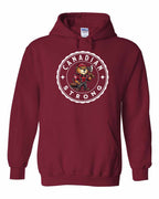 Canadian Strong Beaver Left Chest and Back Pullover Hoodie - Gildan Canada (sewn Internationally) - Unisex