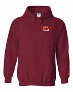 Made in Canada Flag Background Left Chest and Back Pullover Hoodie - Gildan Canada (sewn Internationally) - Unisex