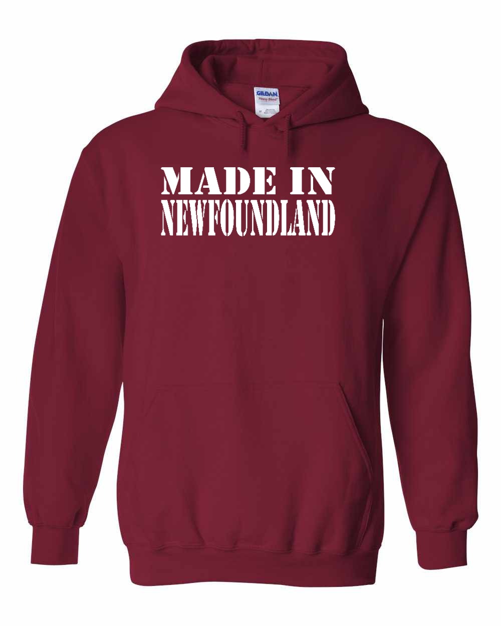 Made In NFLD ( White Lettering) Pullover Hoodie - Unisex
