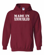 Made In NFLD ( White Lettering) Pullover Hoodie - Unisex