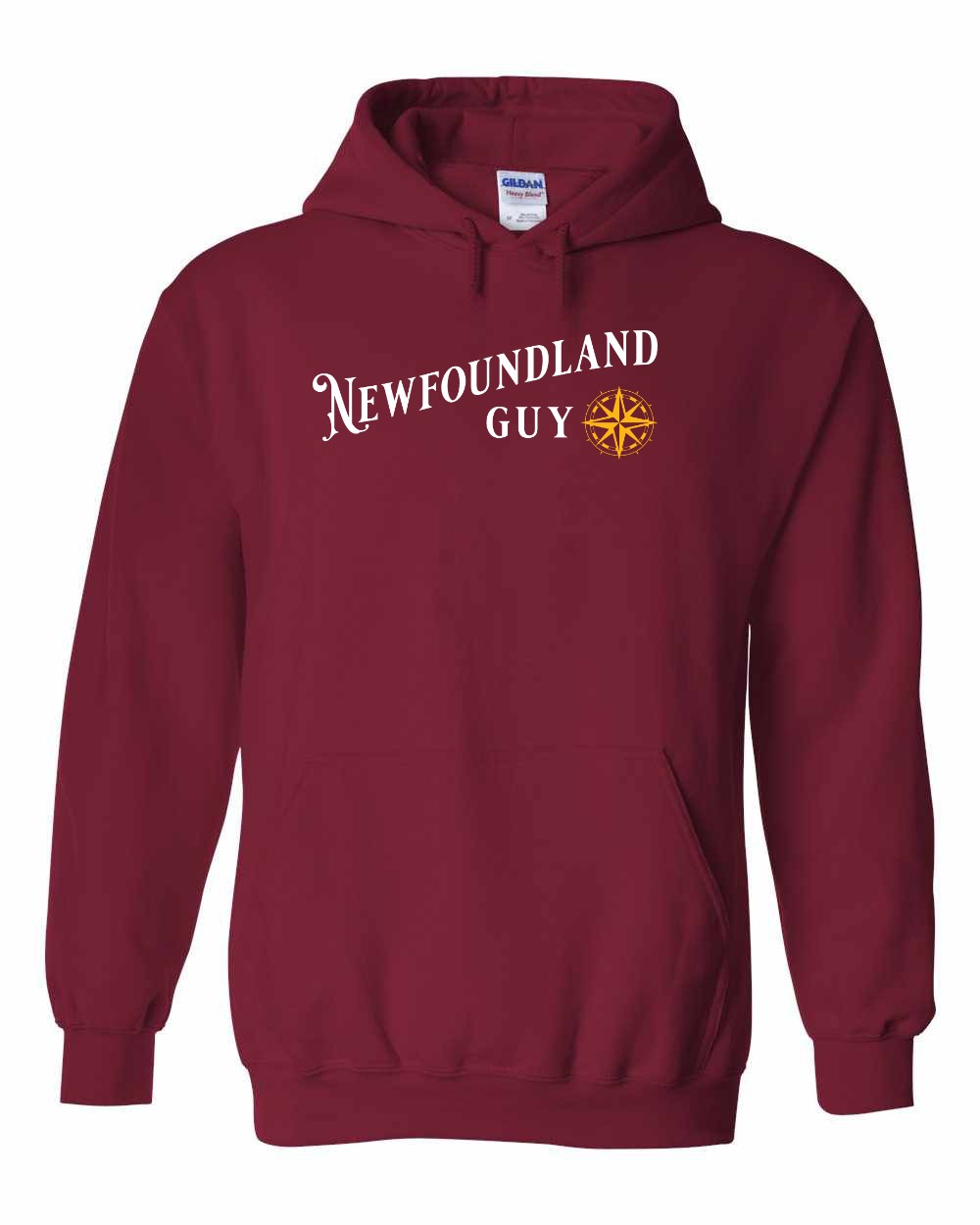 NFLD Guy Yellow Compass Pullover Hoodie - Unisex