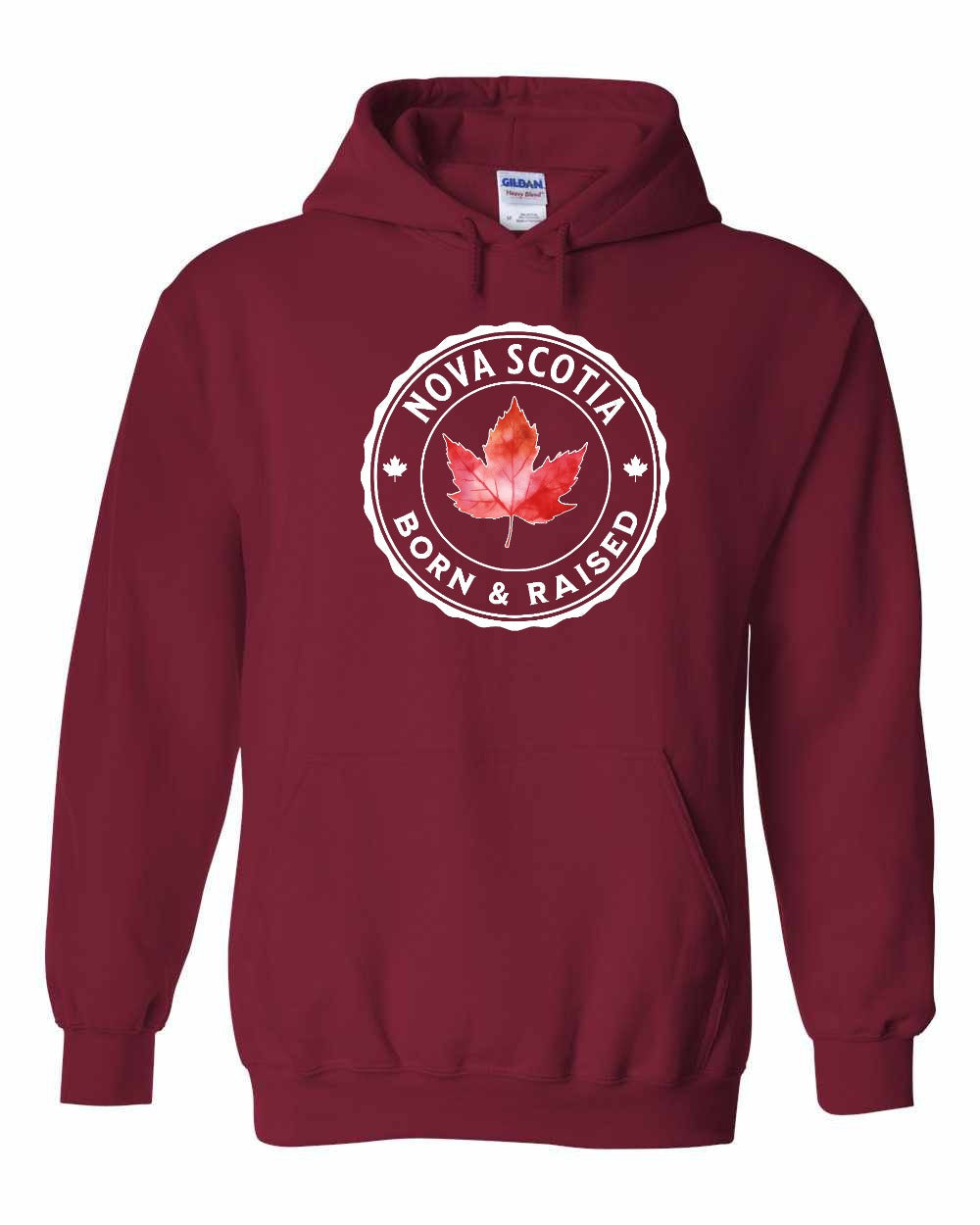 Born and Raised NS Leaf Pullover Hoodie - Gildan Canada (sewn Internationally) - Unisex