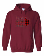 Plaid to the Bone Stacked Leaf Pullover Hoodie - Gildan Canada (sewn Internationally) - Unisex