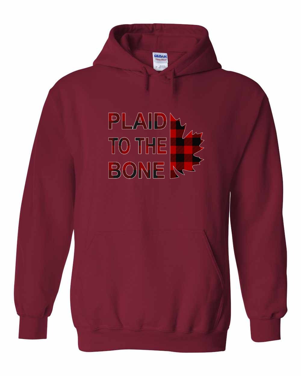 Plaid to the Bone Stacked Leaf Full Pullover