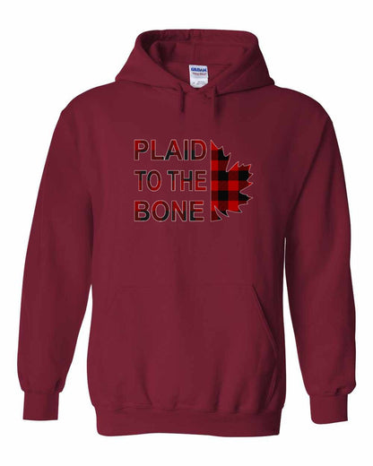 Plaid to the Bone Stacked Leaf Full Pullover