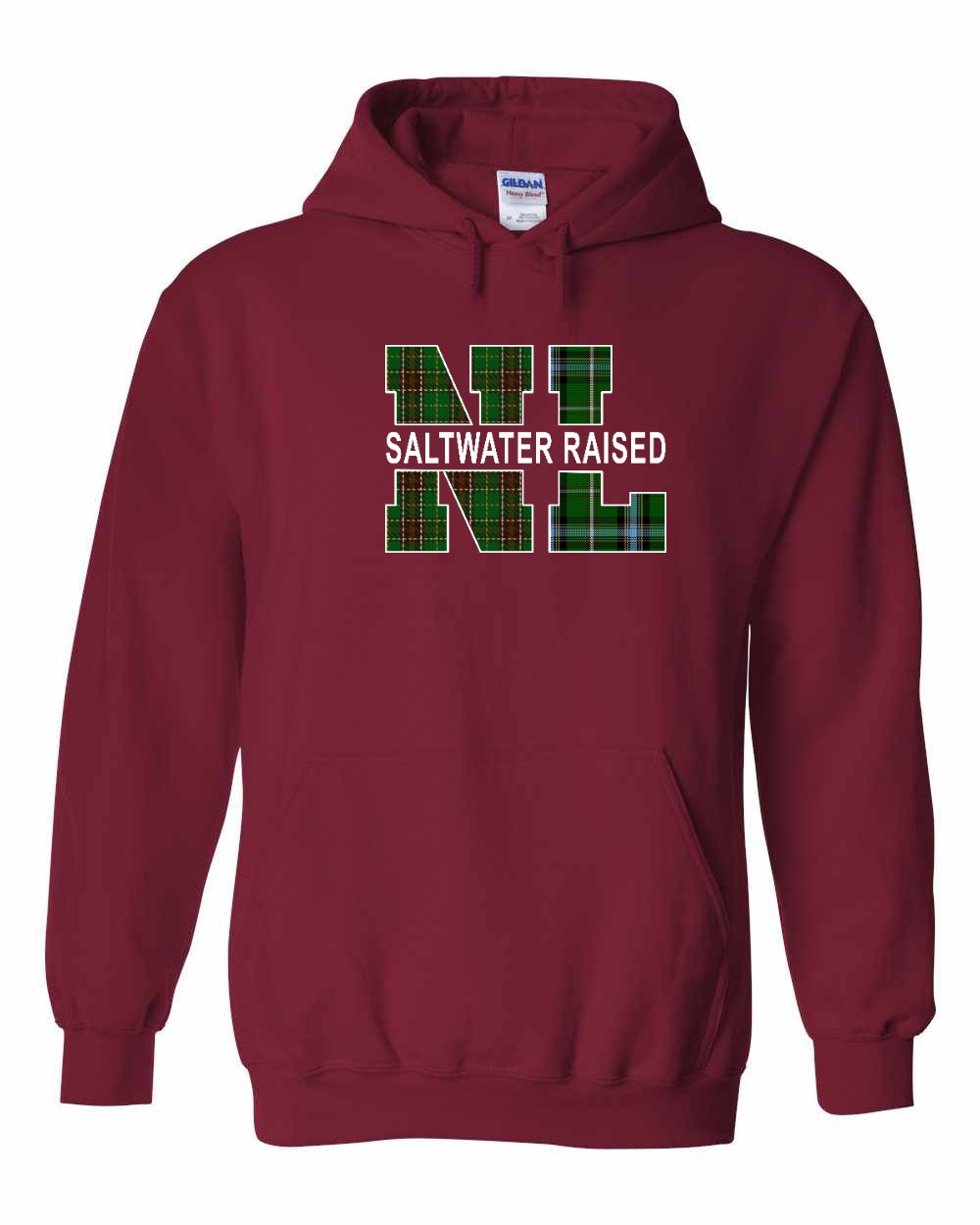 Newfoundland and Labrador Saltwater Raised Full Front Pullover Hoodie