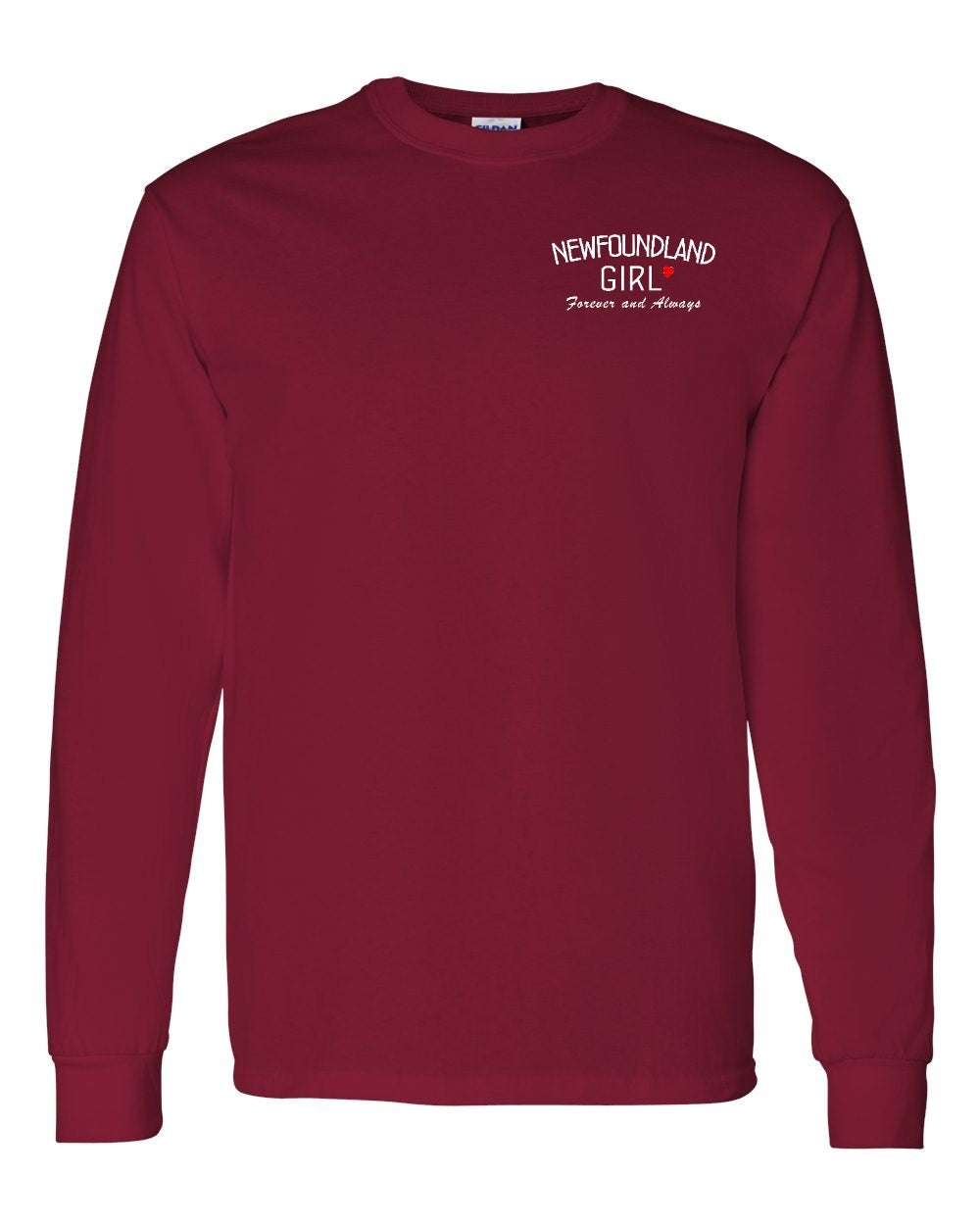 NFLD Girl Forever and Always Left Chest & Back Long Sleeve Tee - Unisex