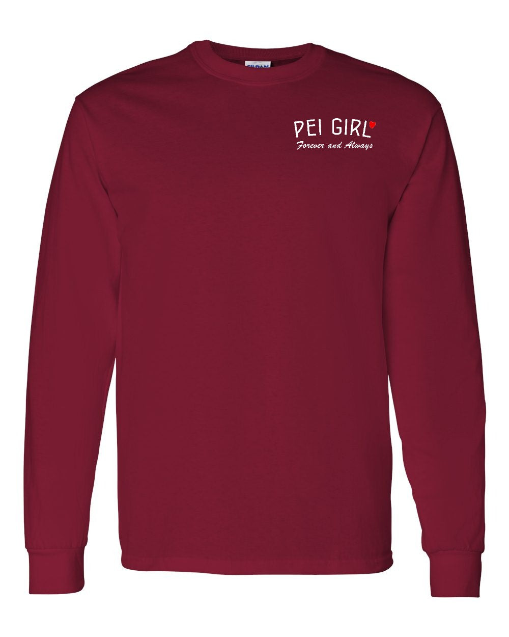 PEI Girl Forever and Always Left Chest & Back Long Sleeve Tee - Unisex