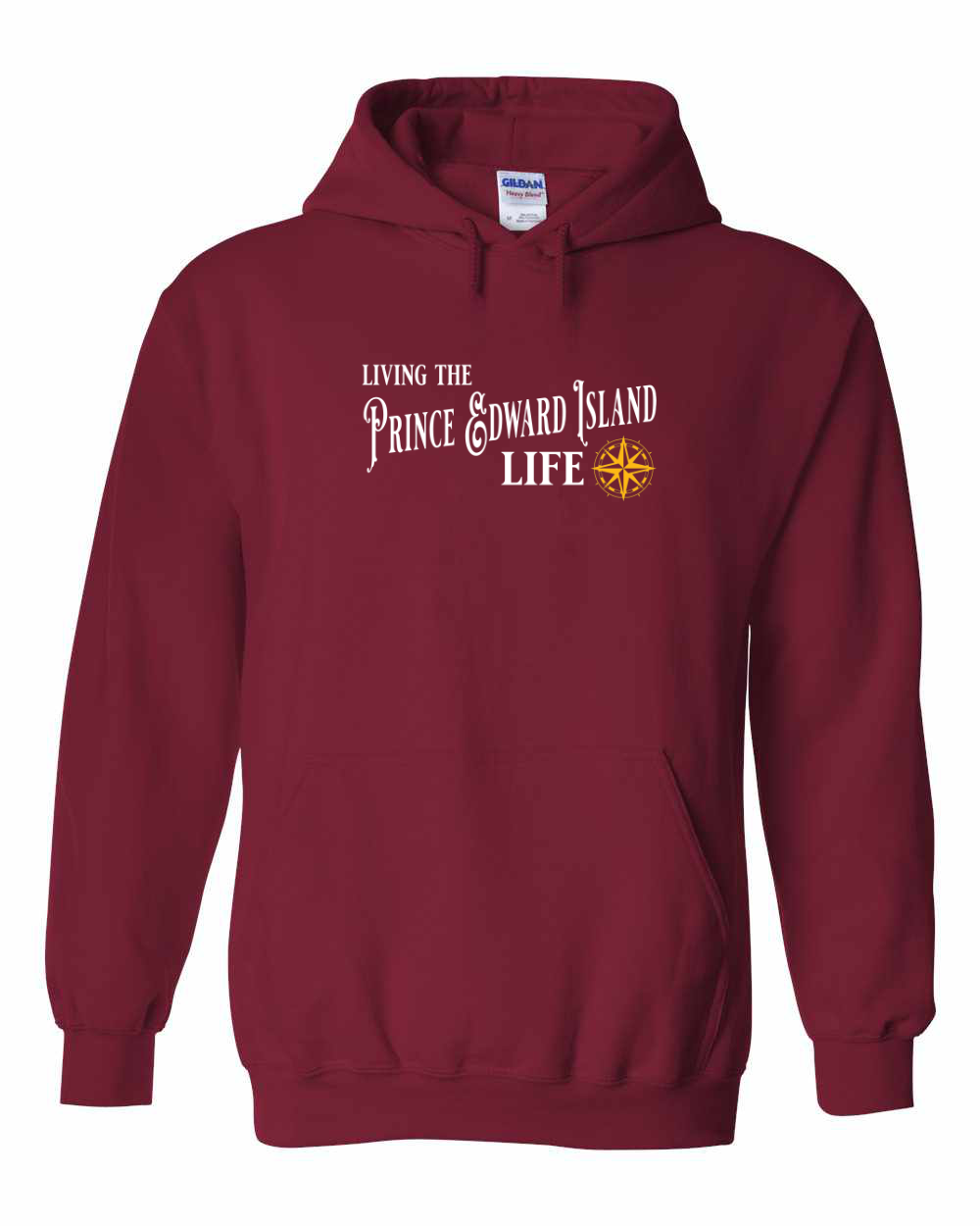 Living the PEI Life yellow Full Pullover Hoodie
