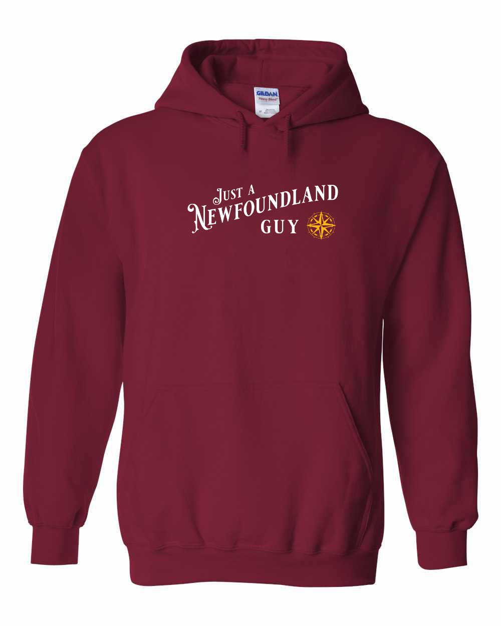 Just a NFLD Guy Yellow Compass Pullover Hoodie - Unisex