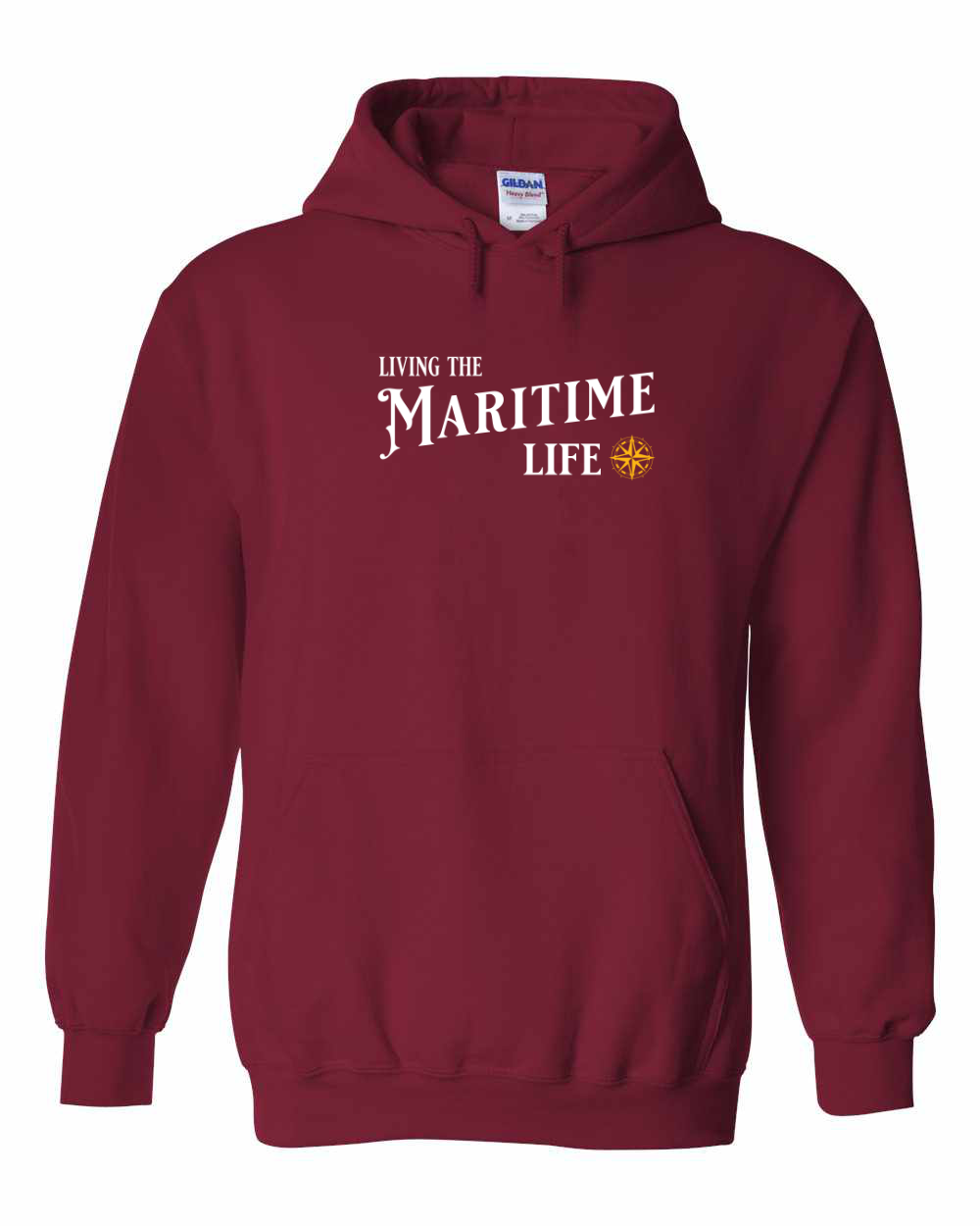 Living the maritime Life yellow Pullover Hoodie - Unisex